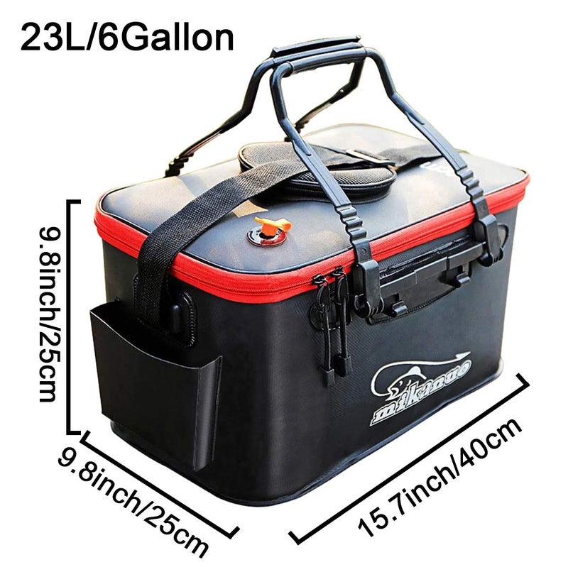 Sunglow Multi-Functional EVA Foldable Fish Bag for Outdoor - Live Fish Lures and Protection Containers - 8GAL, 6GAL, 4.8GAL, 3GAL - Image 2